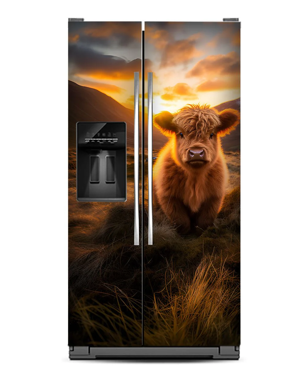 A Highland calf at sunrise - Image 12