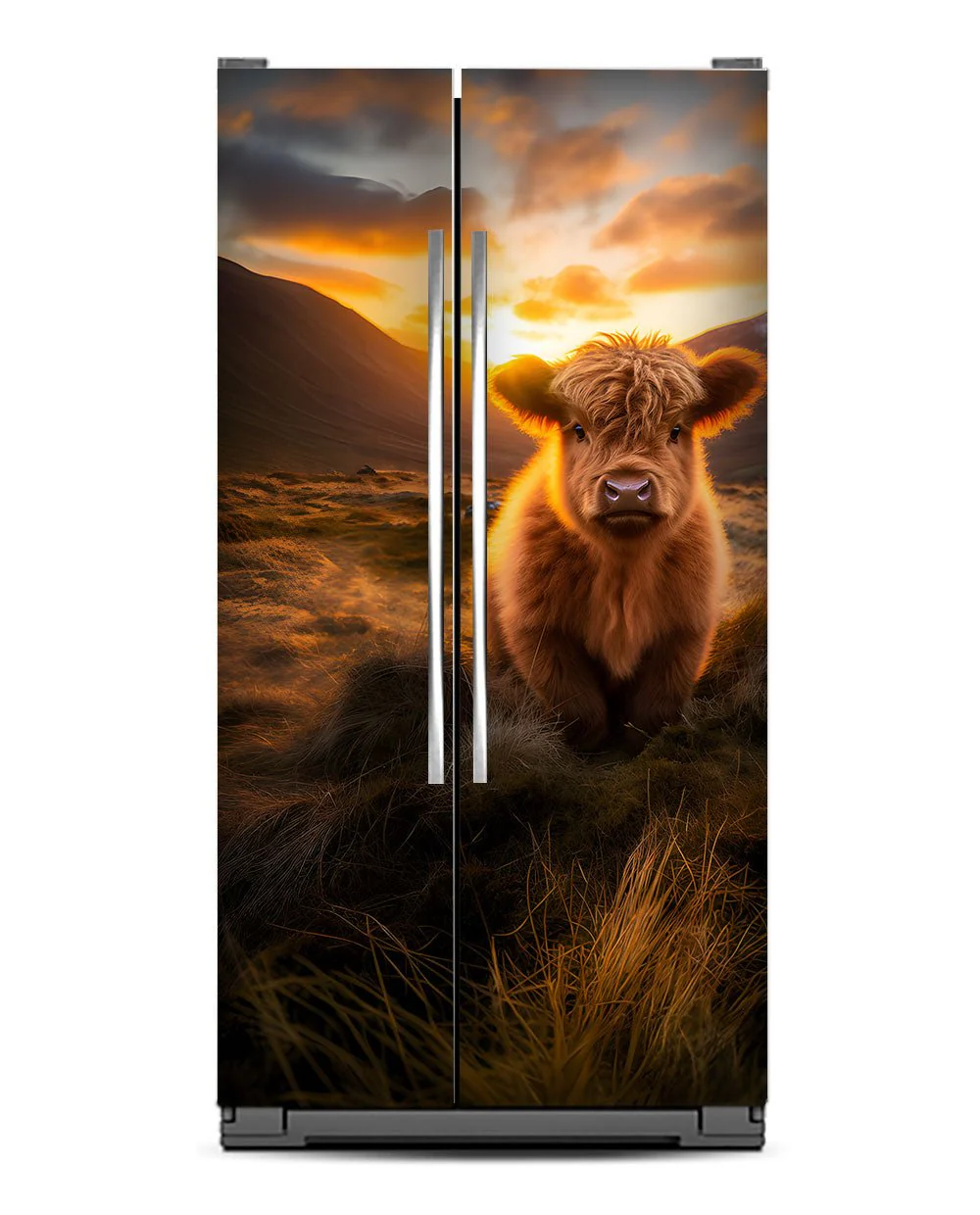 A Highland calf at sunrise - Image 13