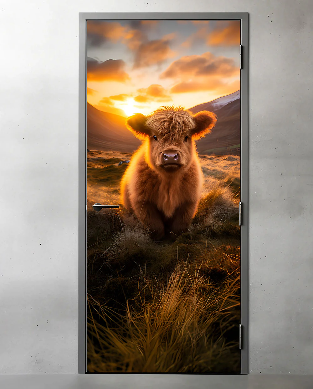 A Highland calf at sunrise - Image 15