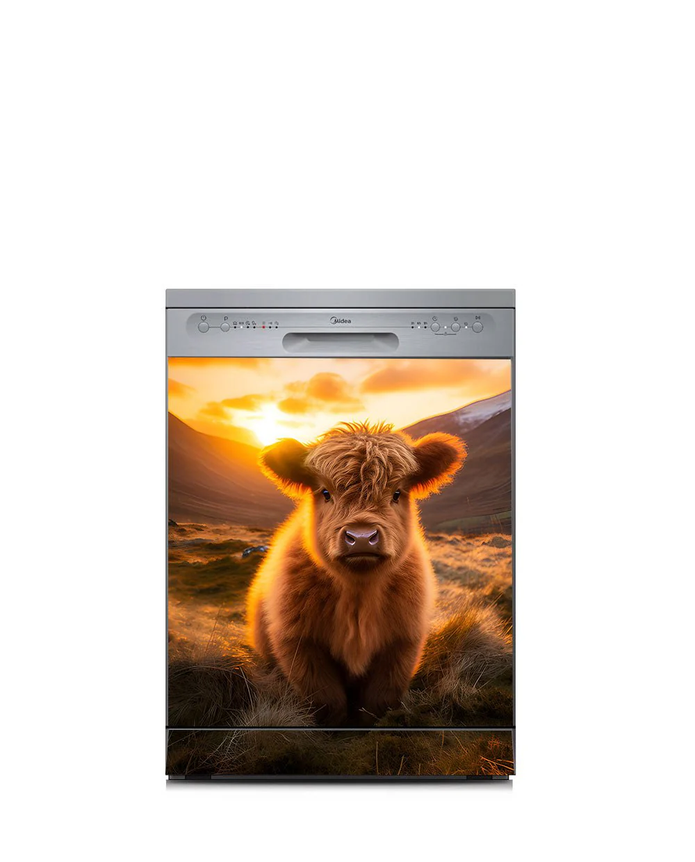 A Highland calf at sunrise - Image 8