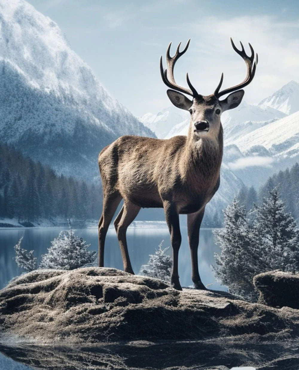 A winter deer - Image 4
