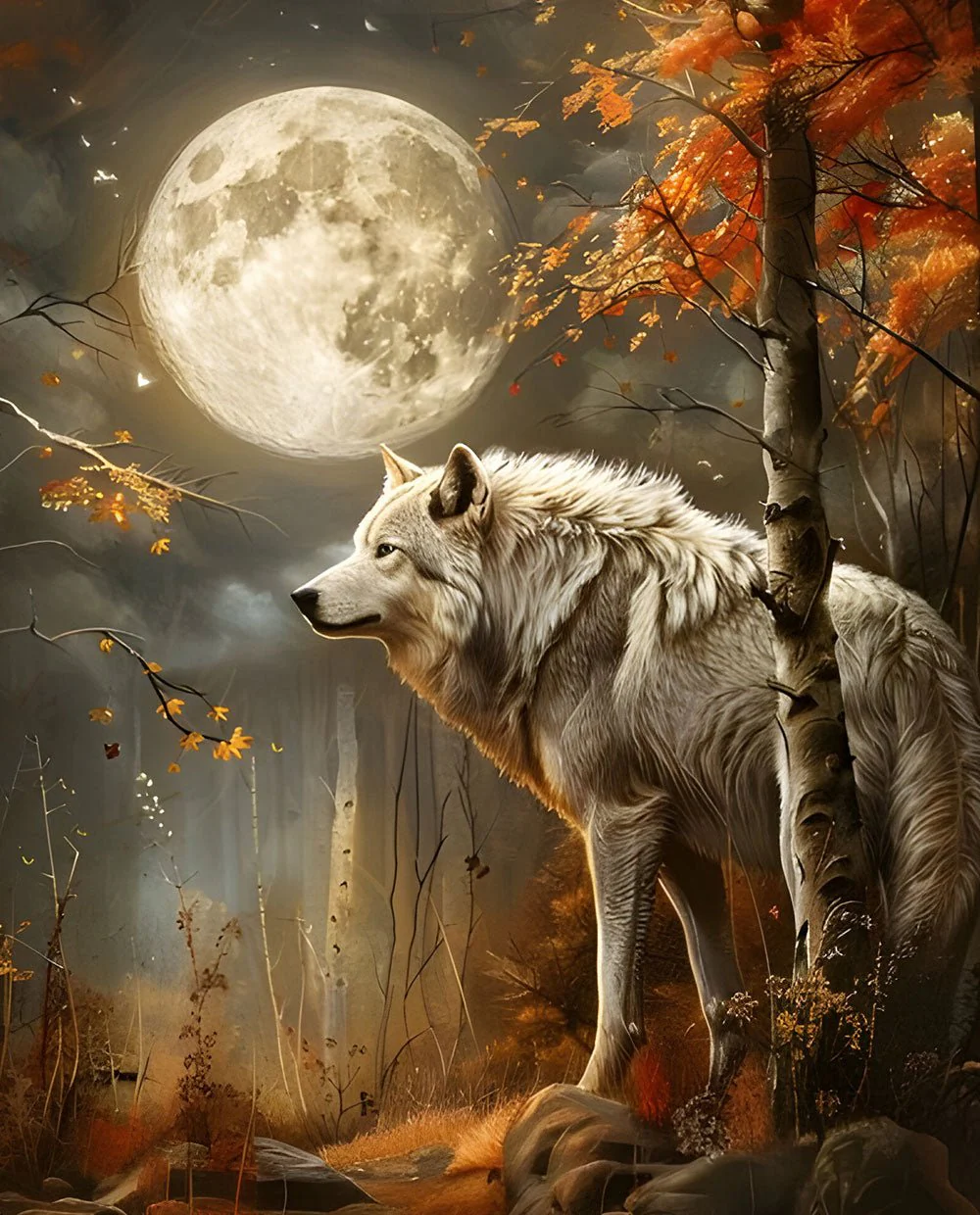 A wolf at night - Image 2