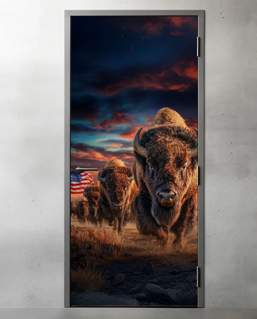 American Bison Landscape Fridge Magnet Cover - Image 10