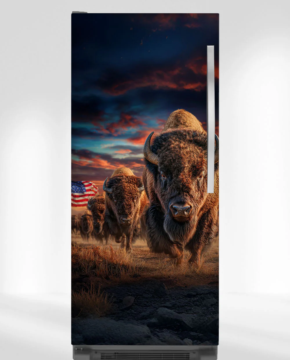 American Bison Landscape Fridge Magnet Cover - Image 11