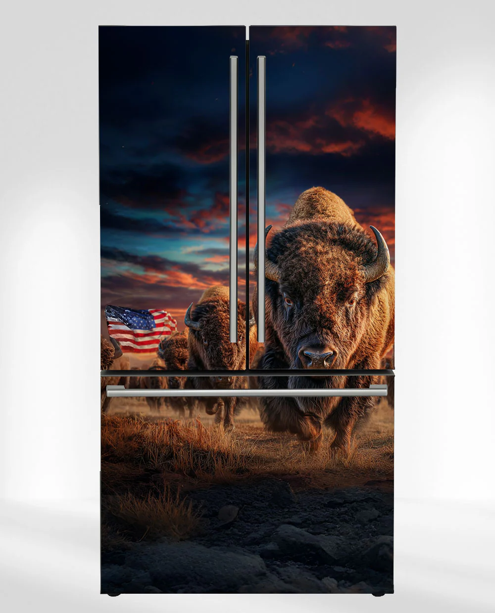 American Bison Landscape Fridge Magnet Cover - Image 2