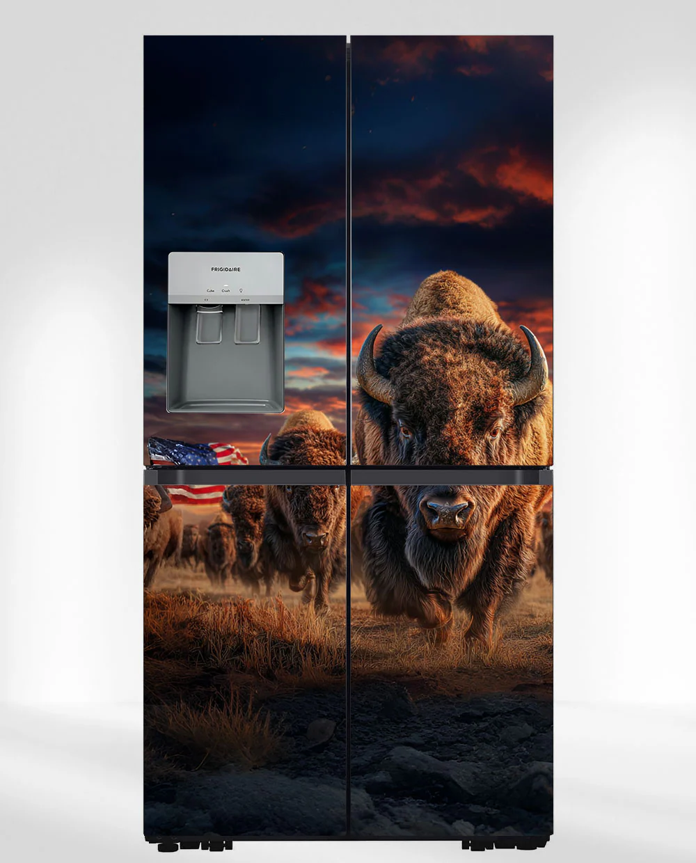 American Bison Landscape Fridge Magnet Cover - Image 3