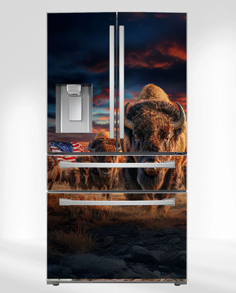 American Bison Landscape Fridge Magnet Cover - Image 4