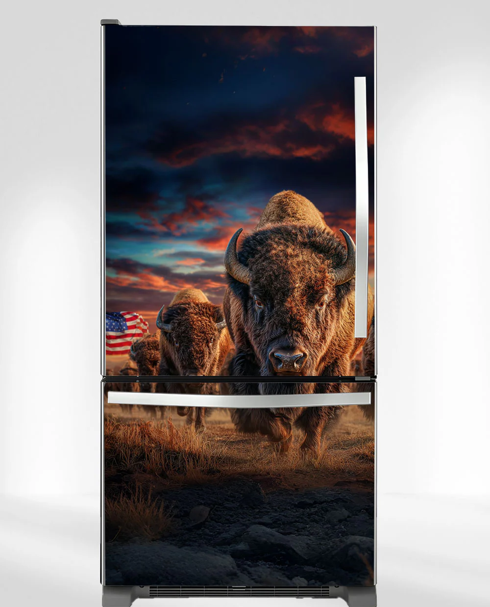 American Bison Landscape Fridge Magnet Cover - Image 8