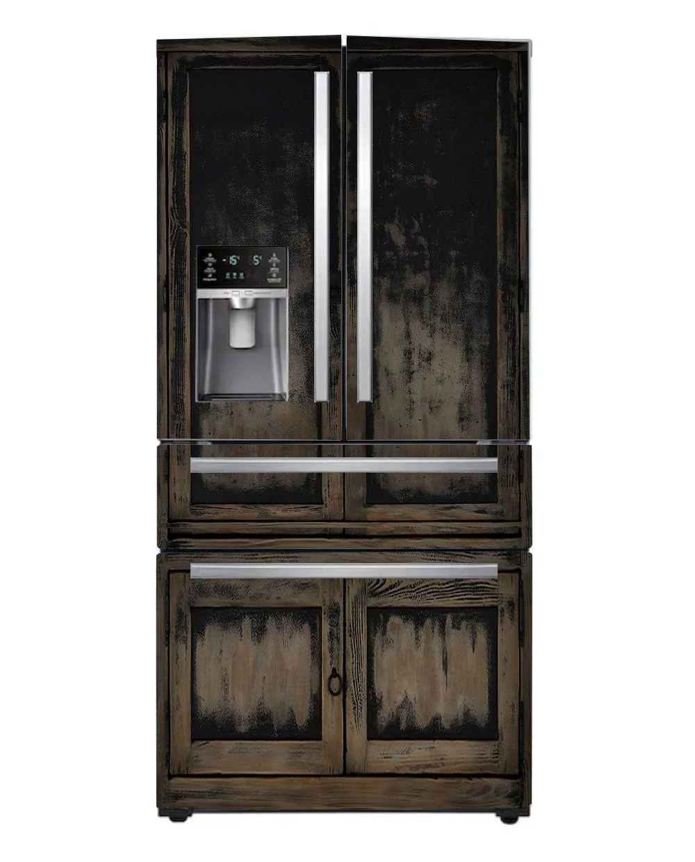Black distressed cupboard - Image 5