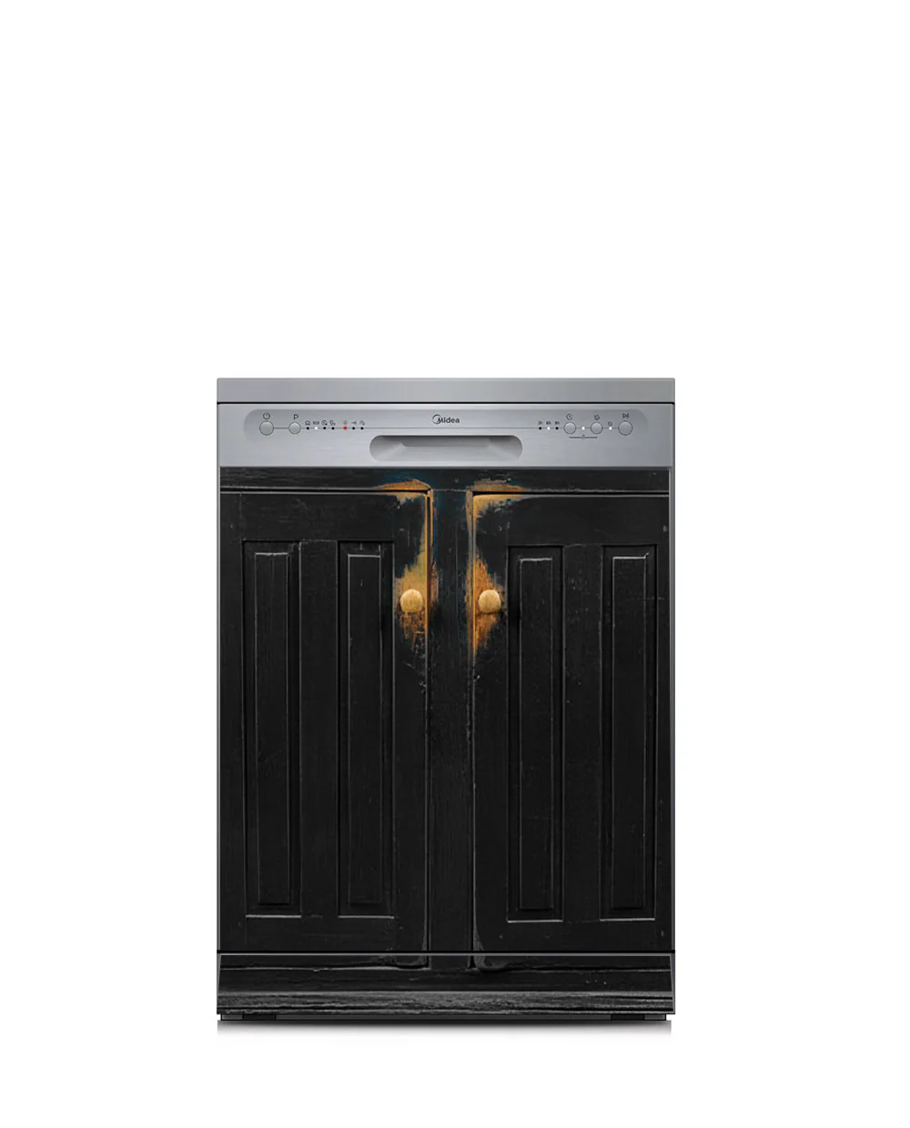Black primitive cabinet - Image 4