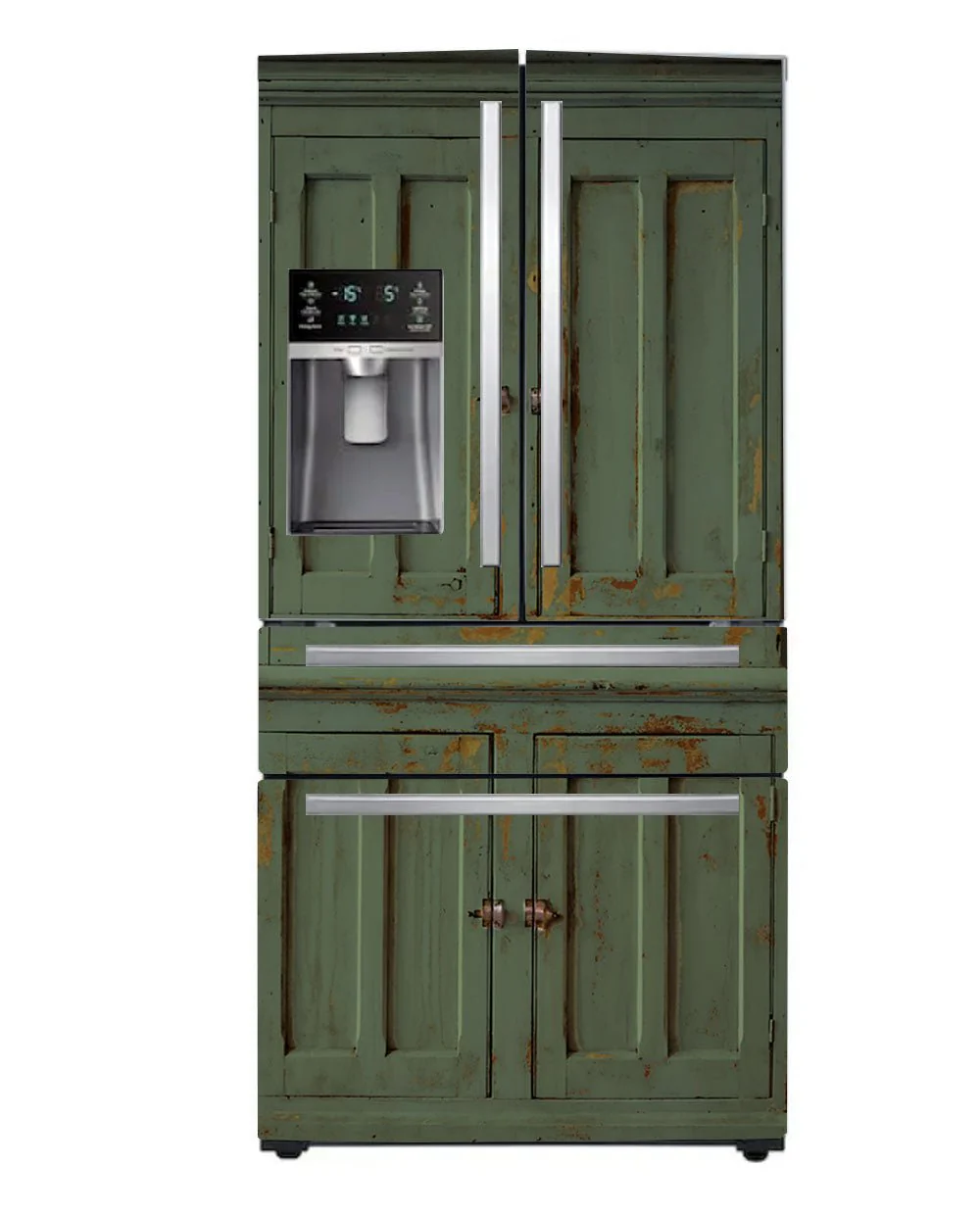 Green primitive cabinet "Lisa" - Image 4