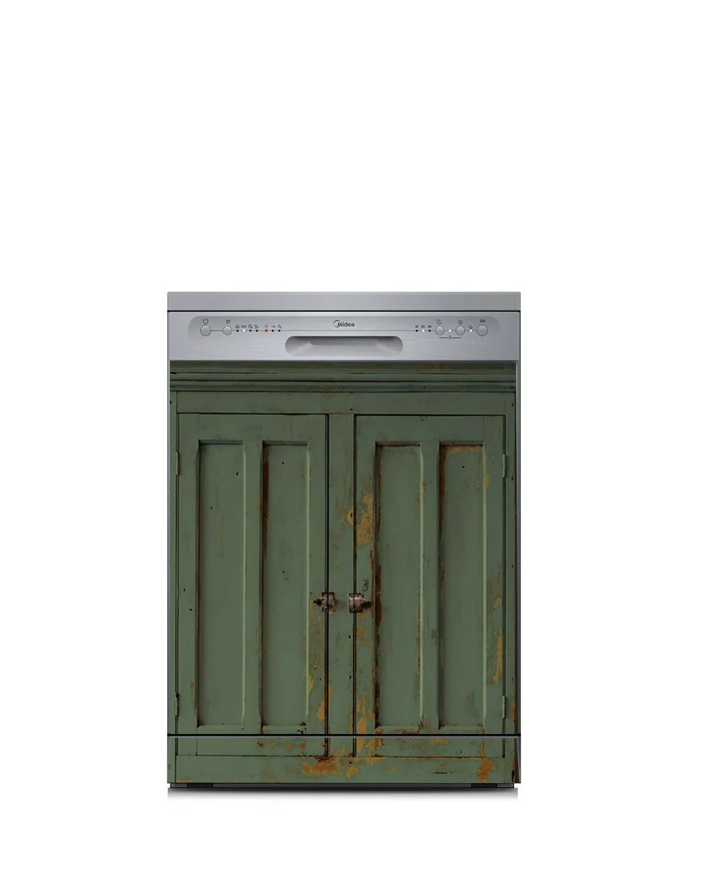 Green primitive cabinet "Lisa" - Image 6