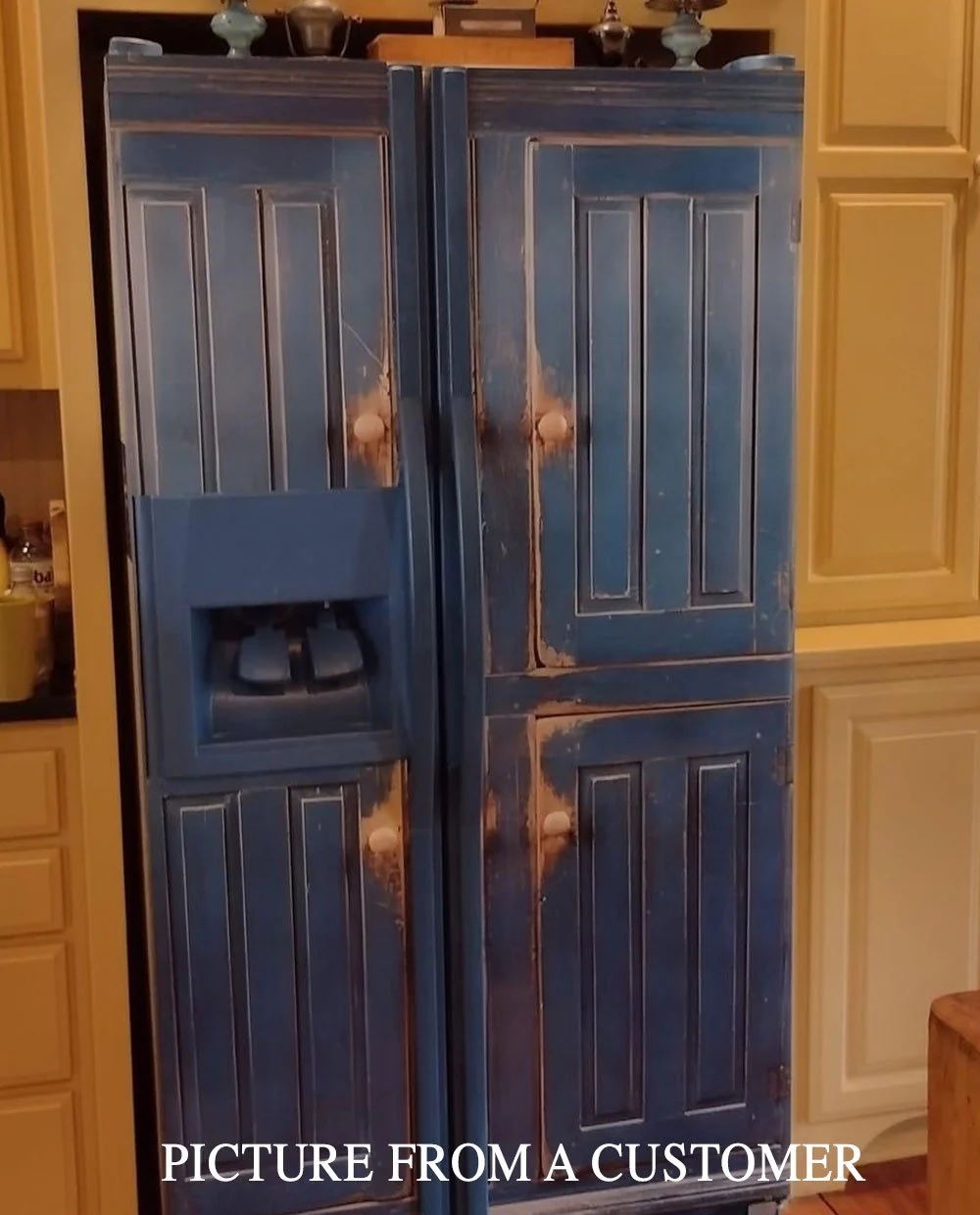 Blue primitive cabinet - Image 10