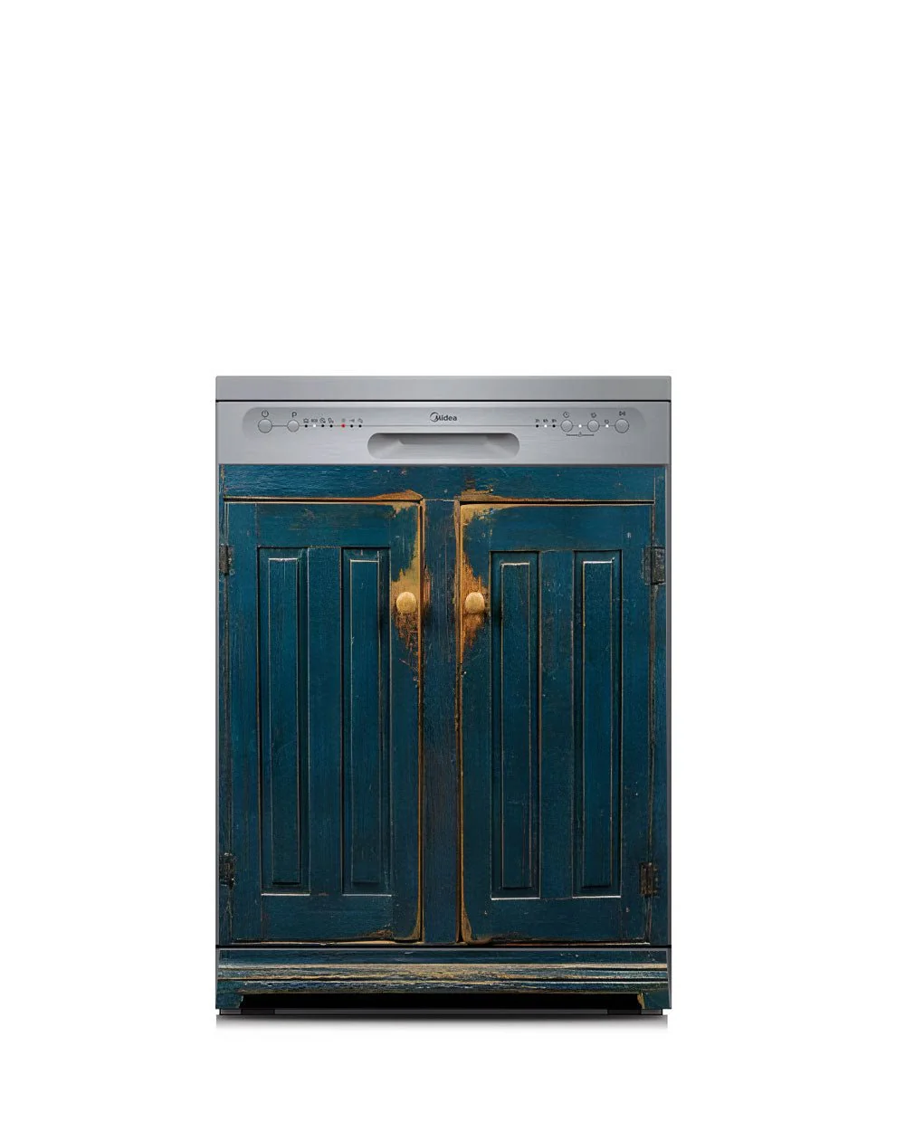 Blue primitive cabinet - Image 11