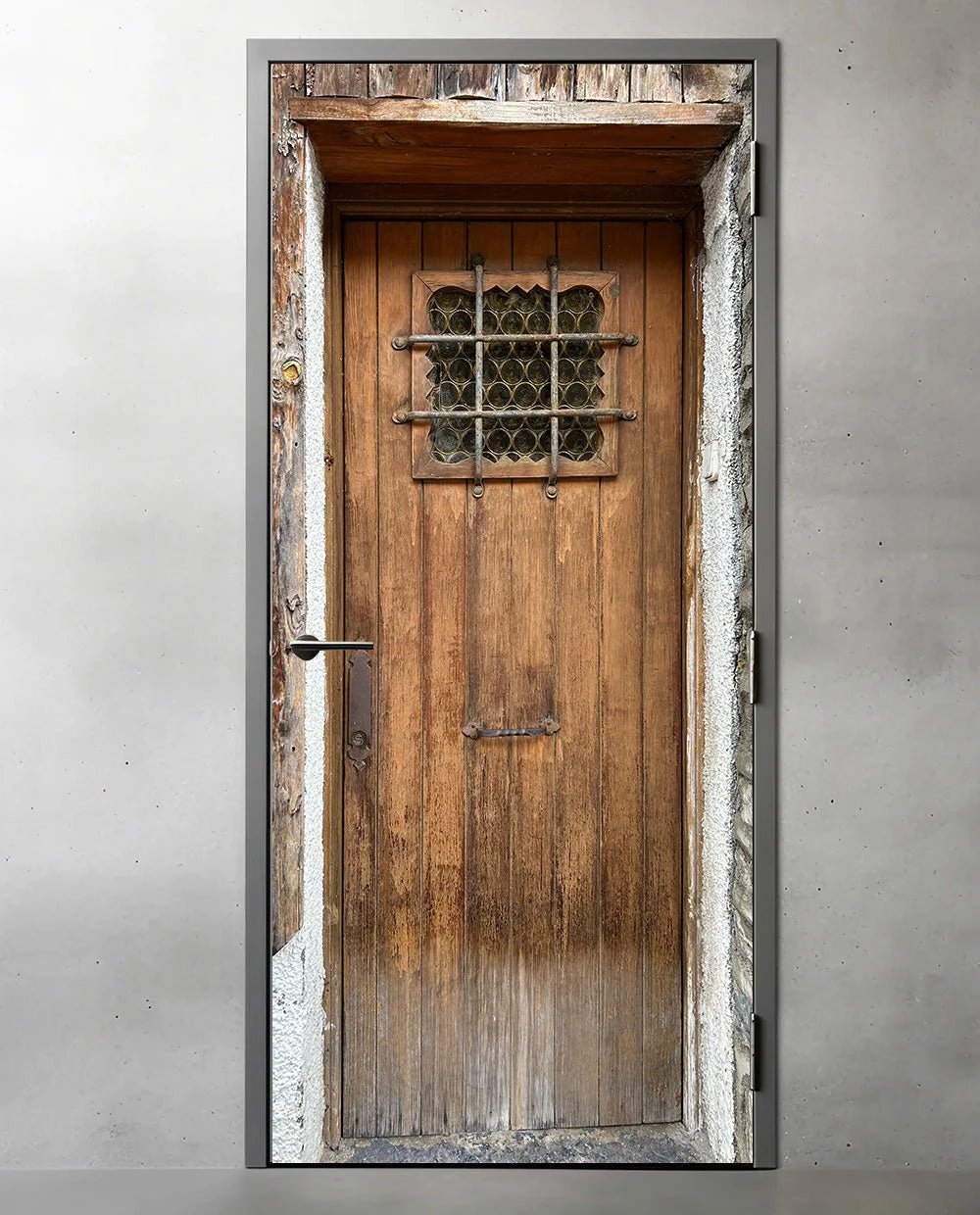 Brown door with bars - Image 10