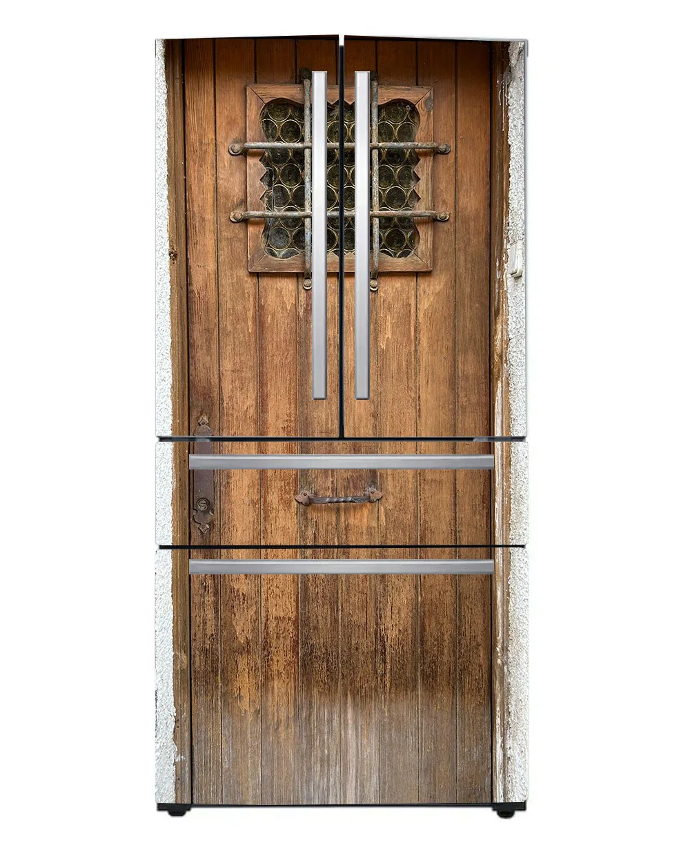 Brown door with bars - Image 2
