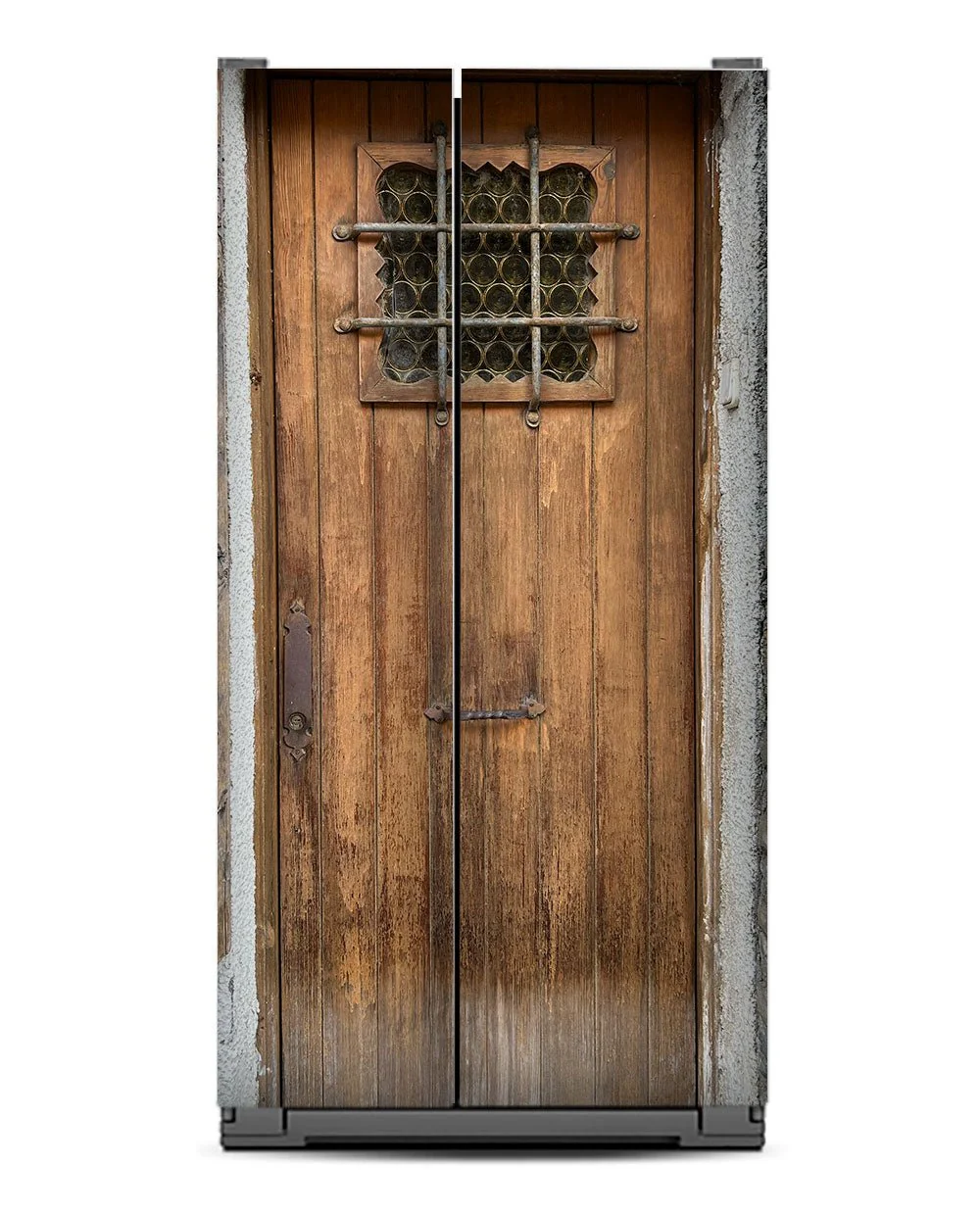 Brown door with bars - Image 8
