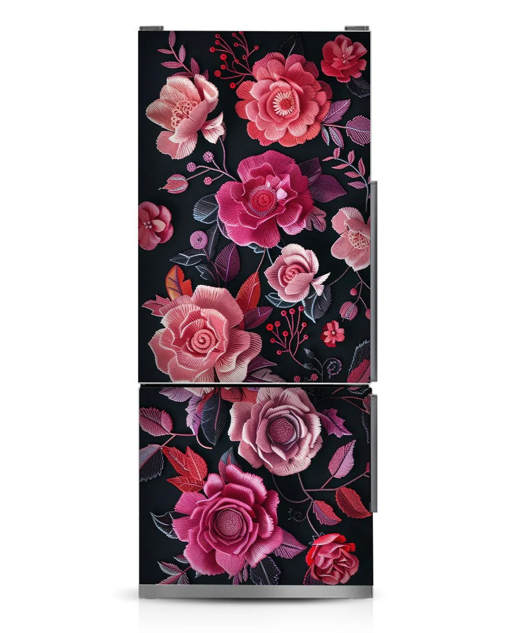 Knitted Flowers on black - Image 6