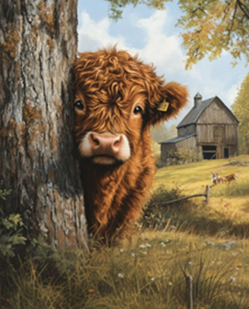 Highland calf illustration - Image 5