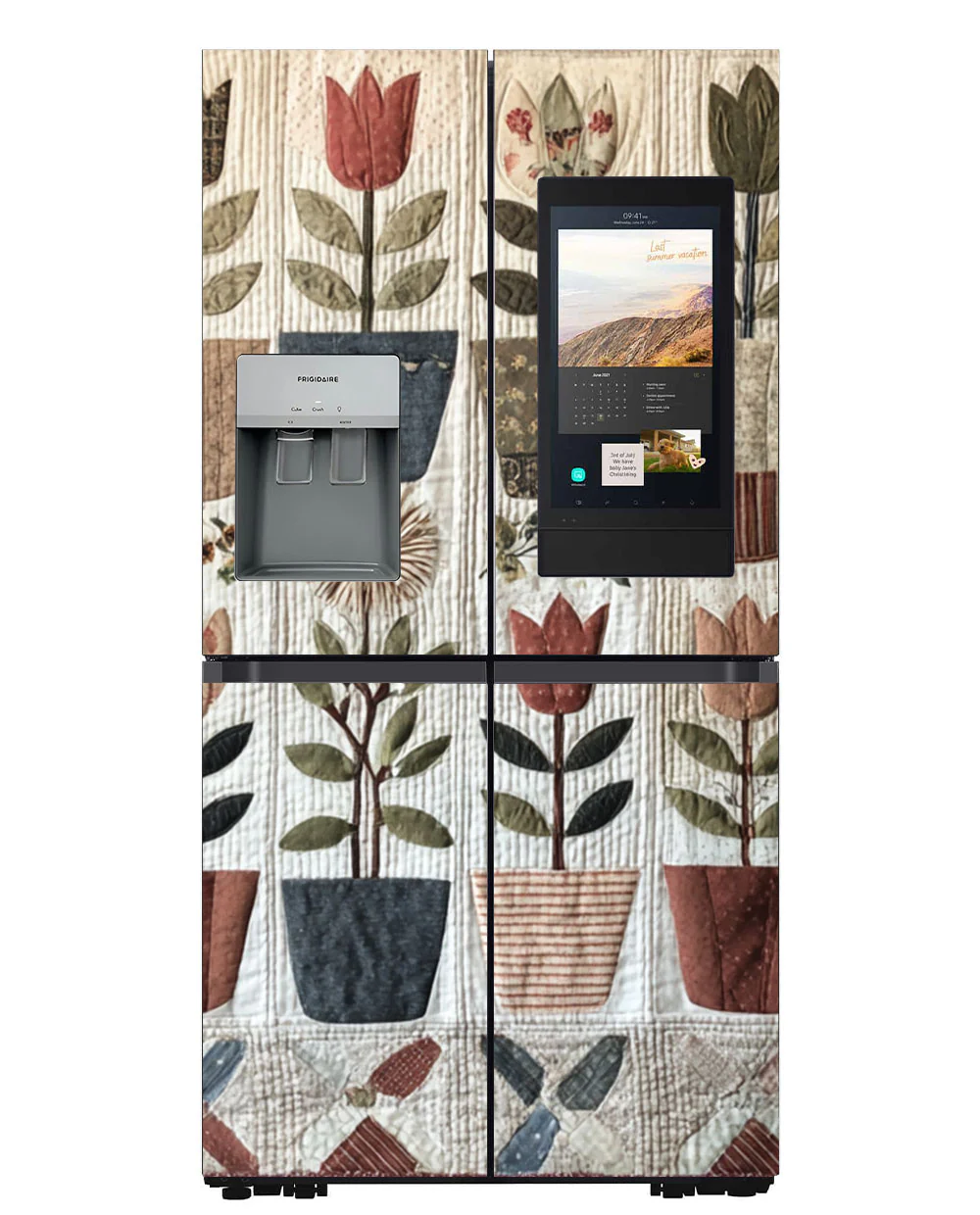 Patchwork Quilt Flowers Magnet - Image 4