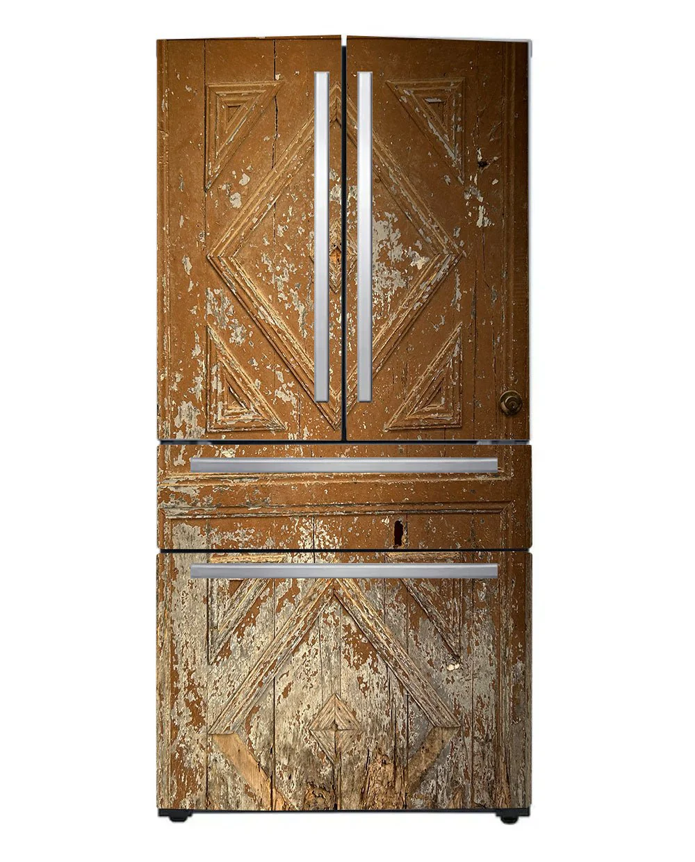 Peeling Old Door with Triangles - Image 2