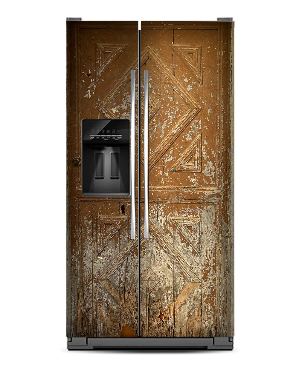Peeling Old Door with Triangles - Image 6