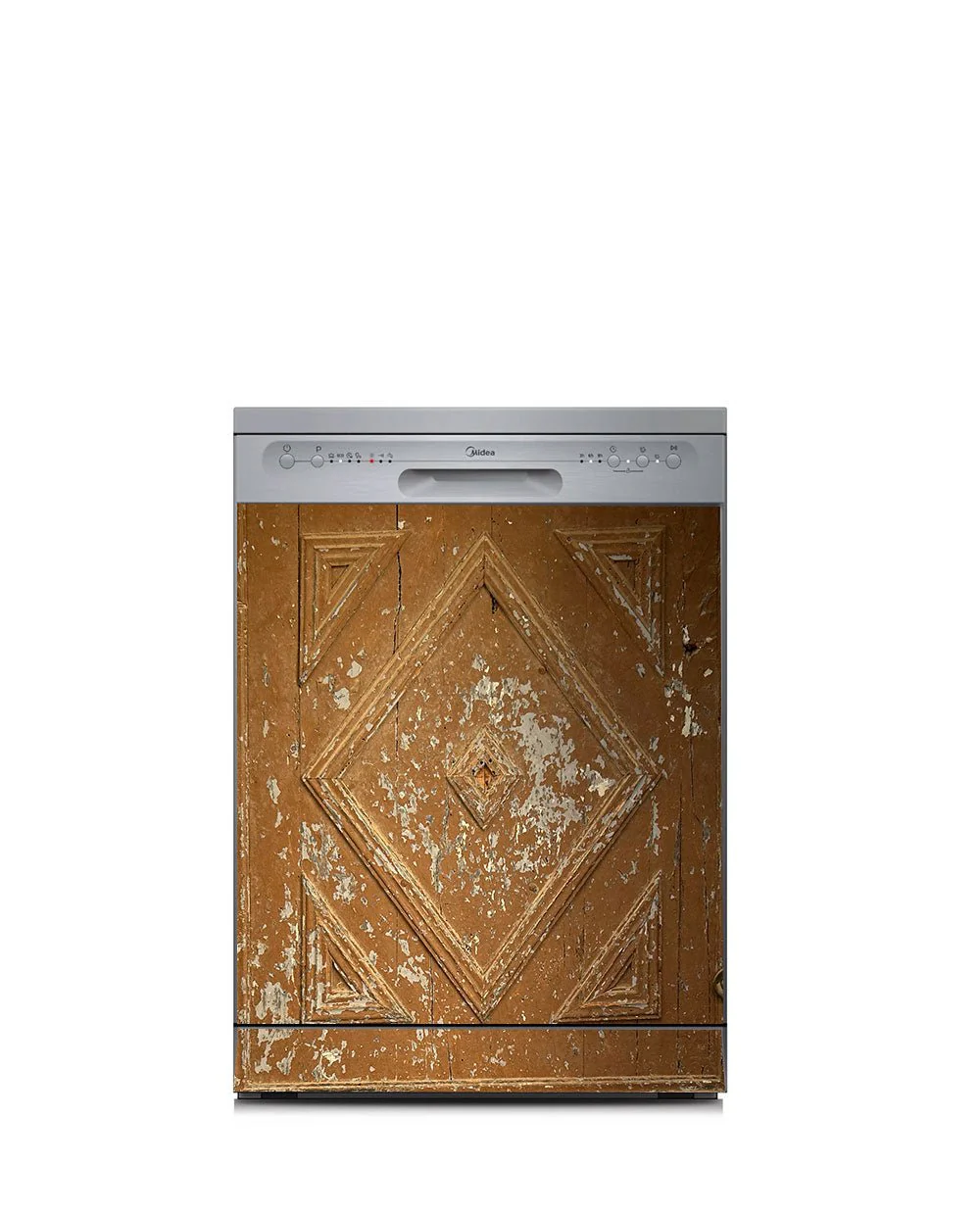 Peeling Old Door with Triangles - Image 9