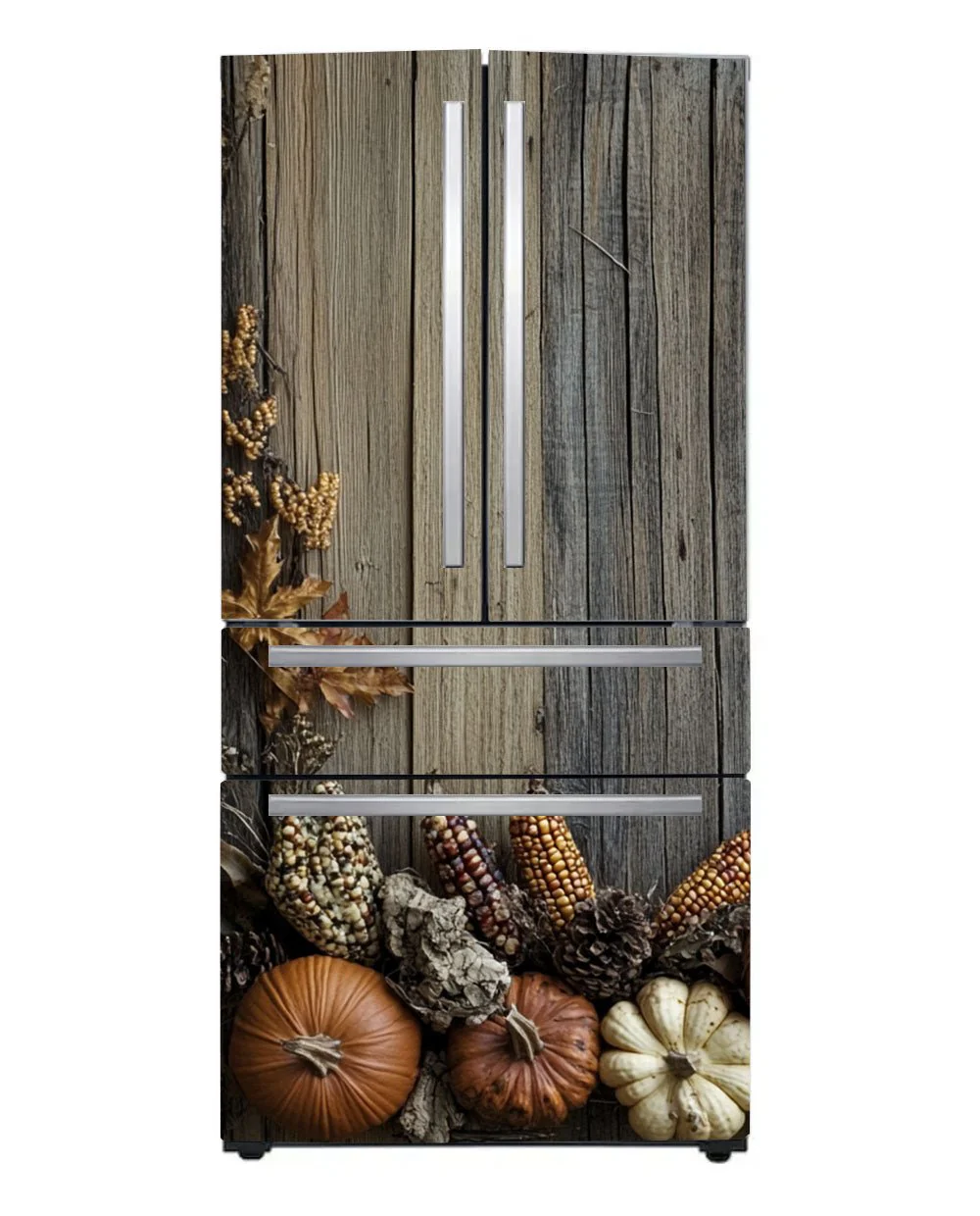 Pumpkins on wood - Image 3