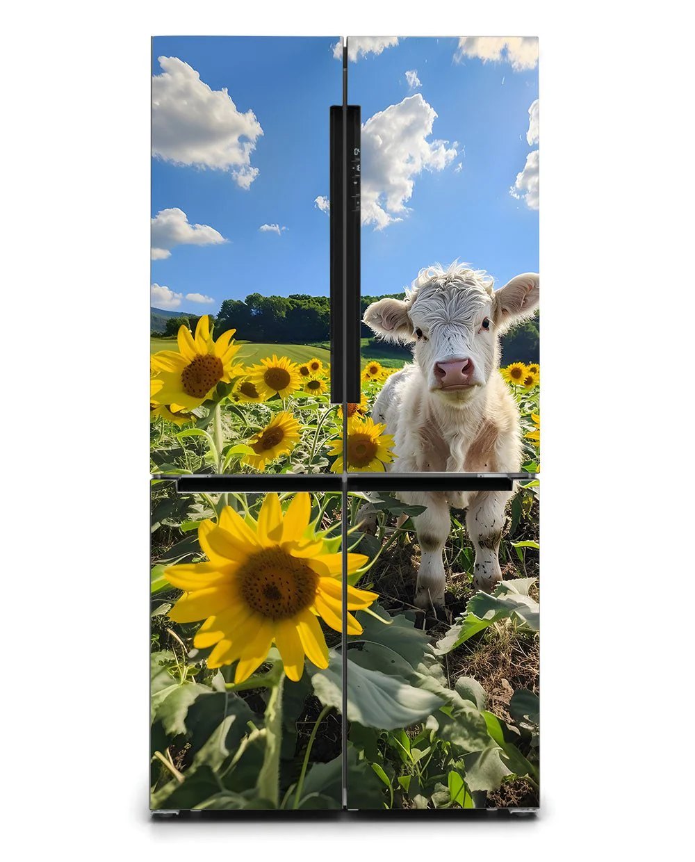 White Calf with sunflowers - Image 5
