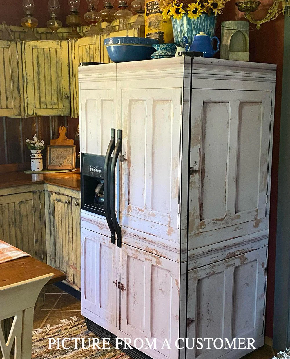 White primitive cabinet - Image 11